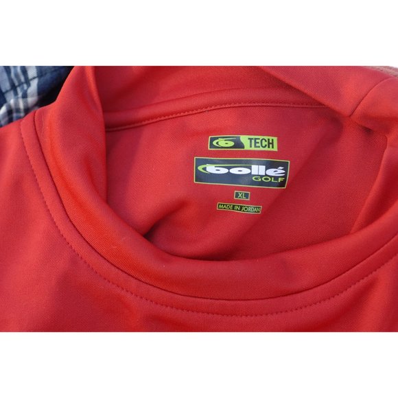 Bolle Tech Golf Shirt Men's Red XL Long Sleeve‎ Pullover Mock-neck Polyester - Picture 4 of 6